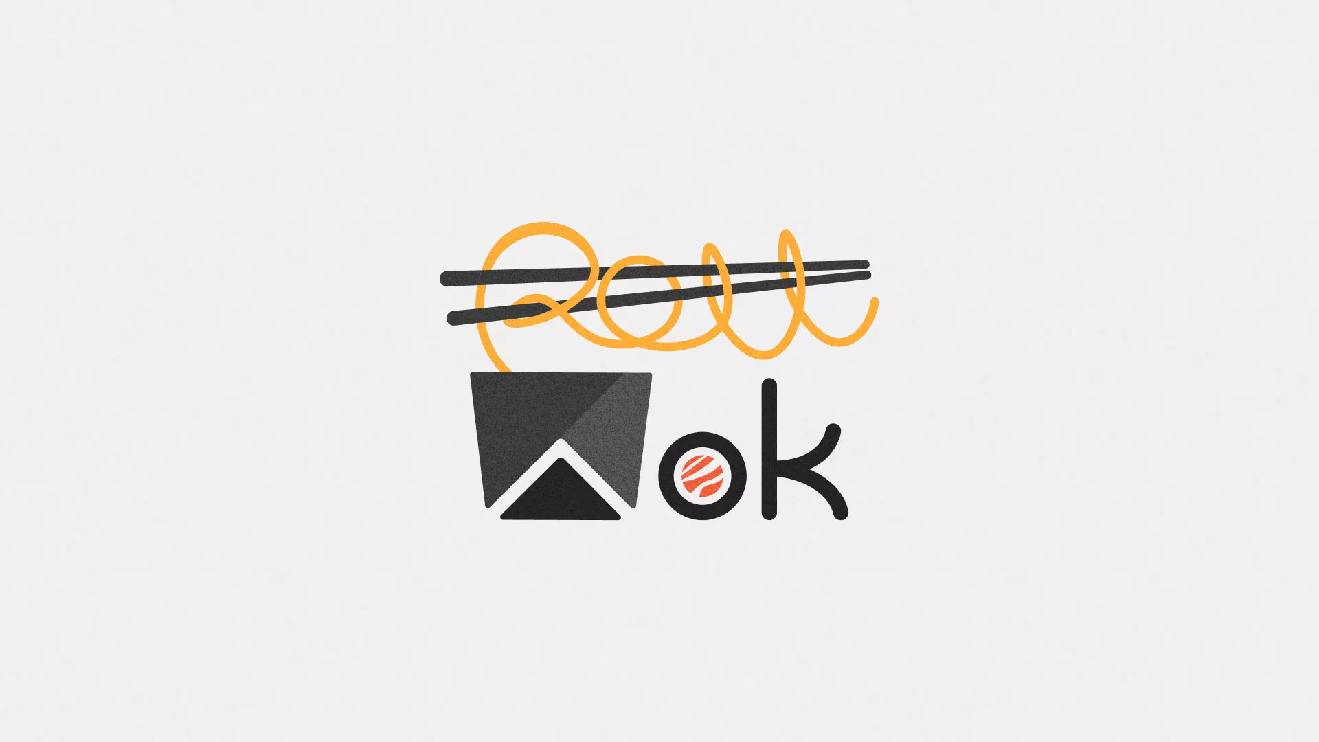 Разработка логотипа суши-бара «Roll Wok Club» в Сердобске